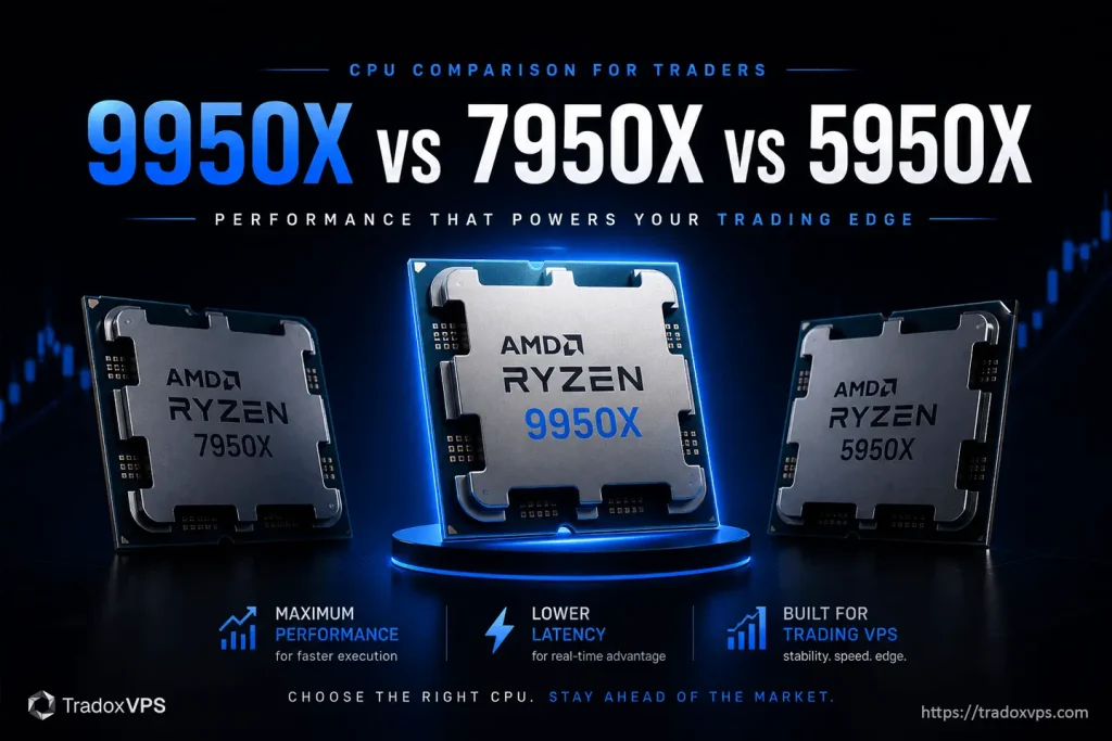 Best CPU for Trading VPS - Ryzen 9950X vs 7950X vs 5950X