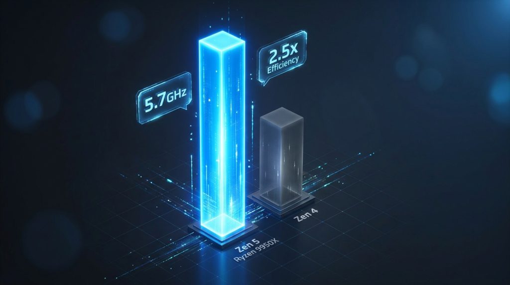 The Ryzen 9 9950X Zen 5 architecture delivers the high-frequency clock speeds and deterministic performance required for 2026 algorithmic trading