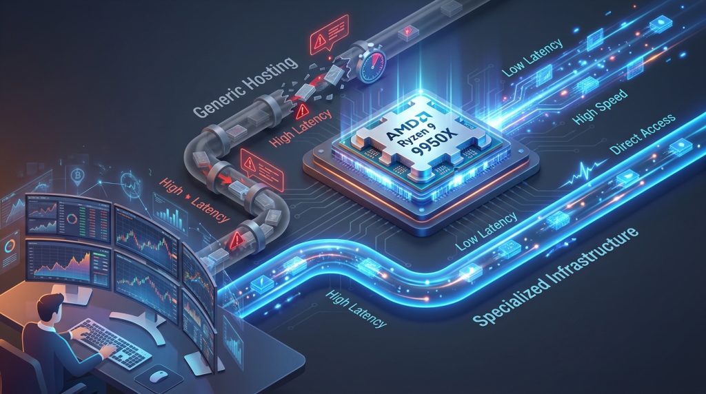 Specialized infrastructure powered by the Ryzen 9950X bridges the performance gap between retail and institutional trading