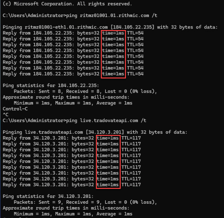 chicago vps latency test