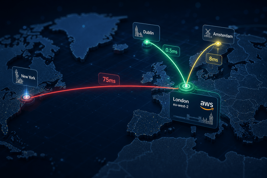 Dublin's sub-milisecond fiber connection to London offers a decisive speed advantage over other global trading hubs