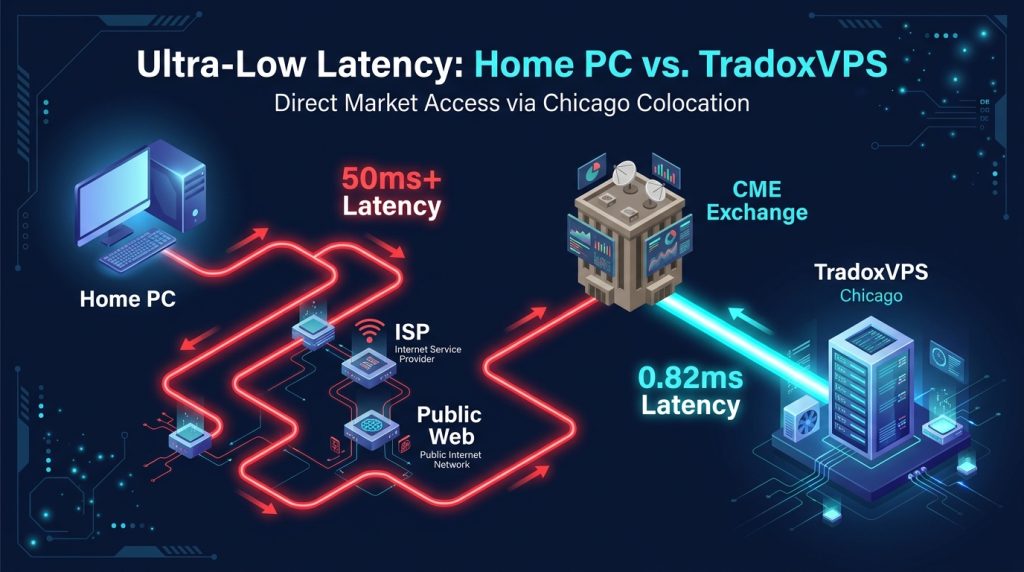 Proximal hosting minimizes network hops and physical distance to ensure ultra-low latency execution