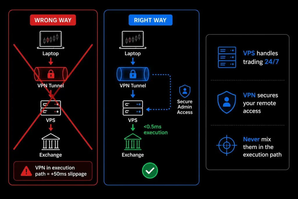 the correct combined VPS and VPN setup for traders